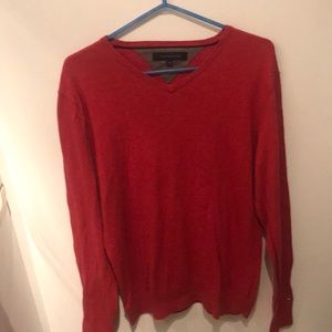 Tommy Hilfiger Blood Orange cotton/wool thin fall sweater